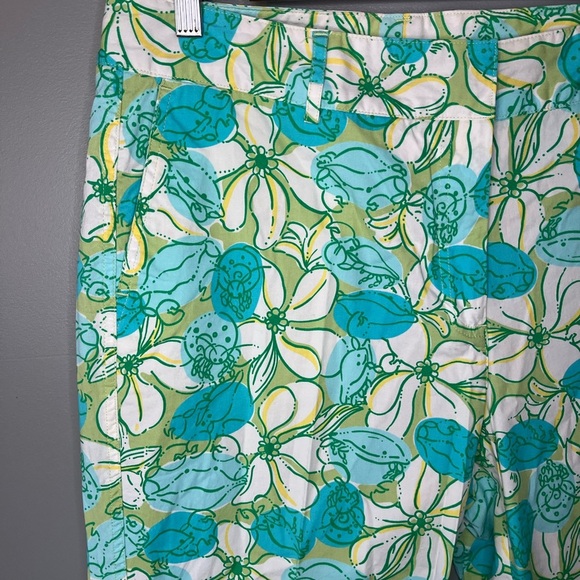 Lilly Pulitzer x Vintage Crab Snail Crustacean Floral Cropped Pants - Picture 4 of 9